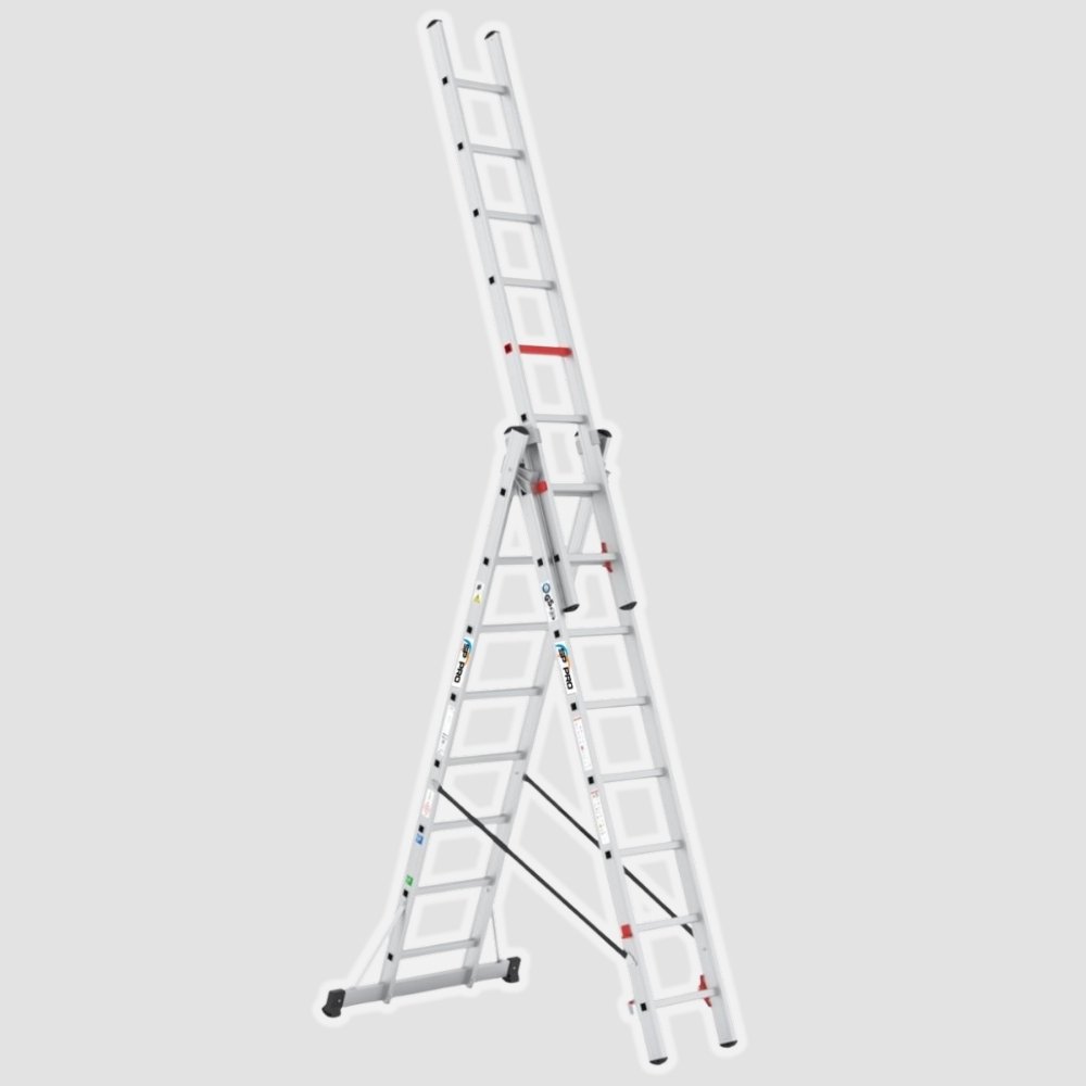 Aluminiumstege för professionellt arbete på höjd