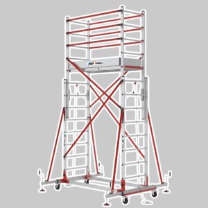 höj och sänkbar rullställning i aluminium